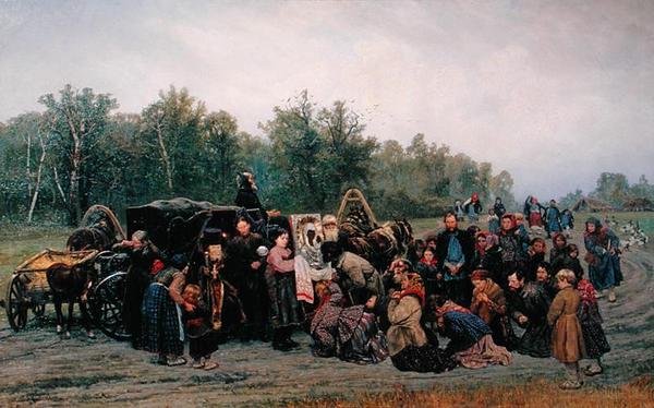 Verwelkoming van het Icoon, 1878 door Konstantin Apollonovich Savitsky
