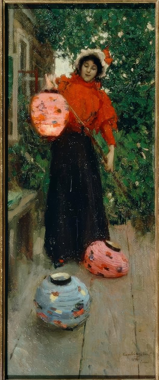 Lampions door Konstantin Alekseevich Korovin