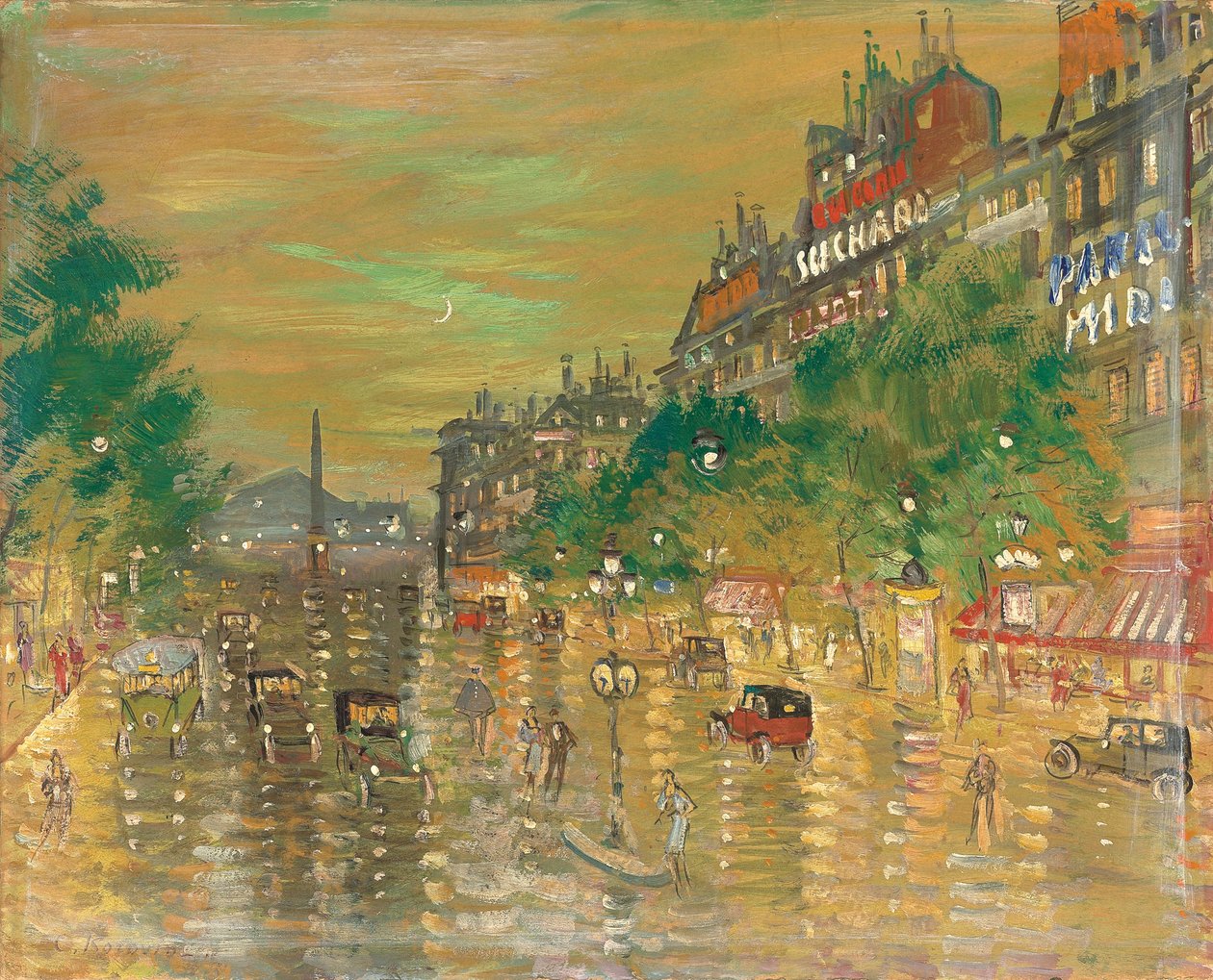 Rue Royale, Parijs door Konstantin Alekseevich Korovin