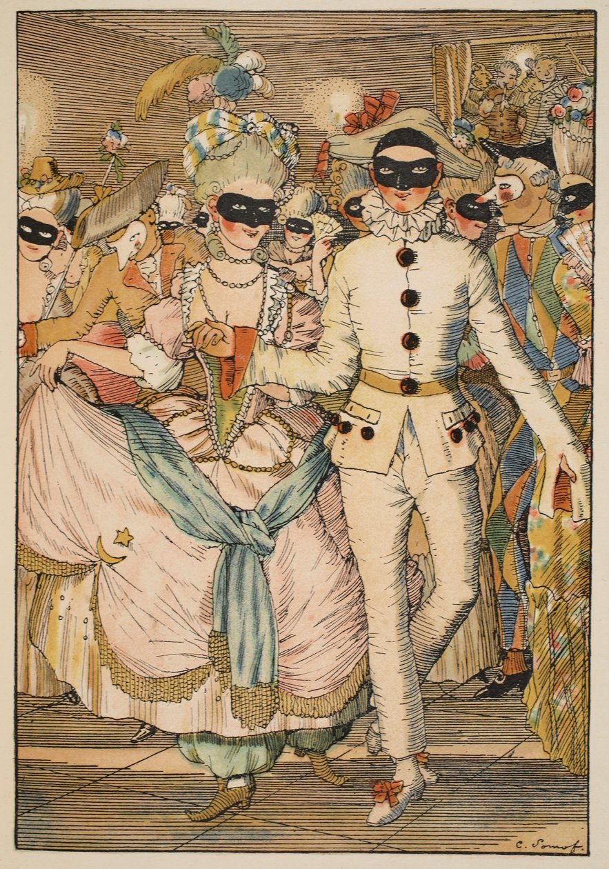 Bal masqué door Konstantin Andreevic Somov