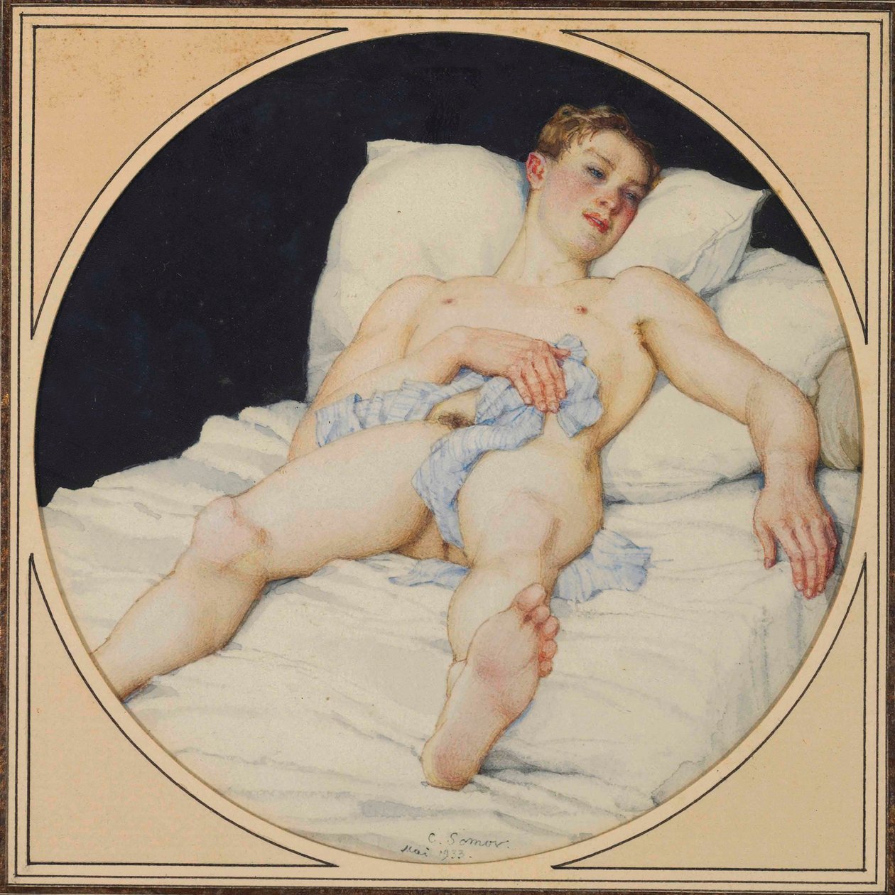 De rust, 1933 door Konstantin Andreyevic Somov