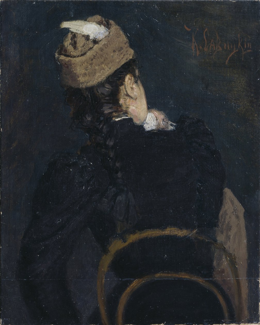 Een meisje student door Konstantin Apollonovich Savitsky