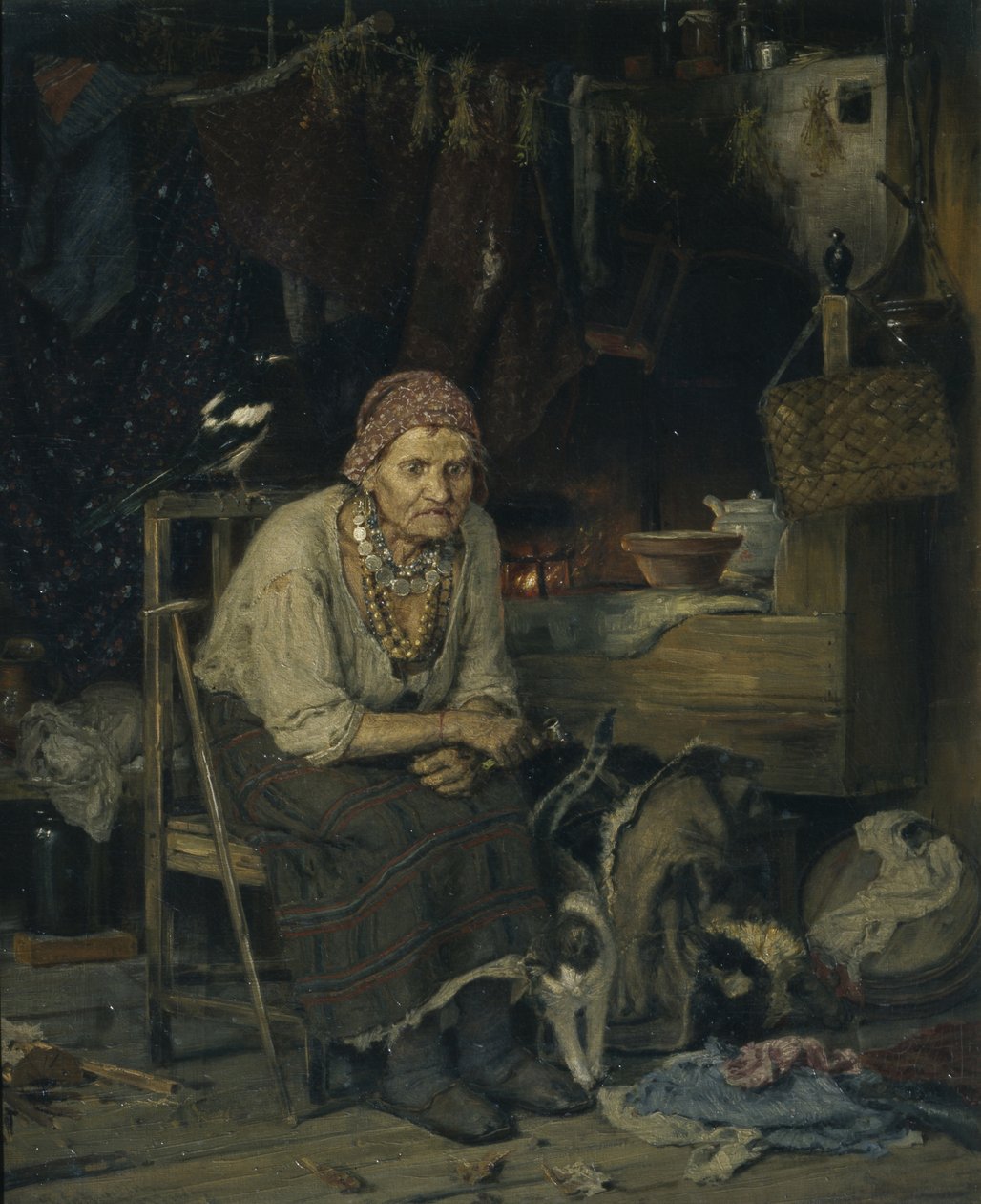 Een Heks, 1879 door Konstantin Apollonovich Savitsky