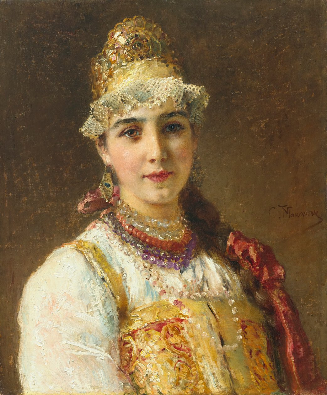 Boyars vrouw door Konstantin Egorovich Makovsky