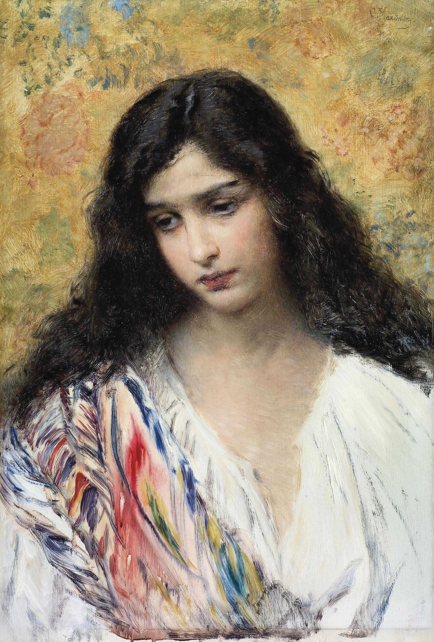 Russische Schoonheid door Konstantin Egorovich Makovsky