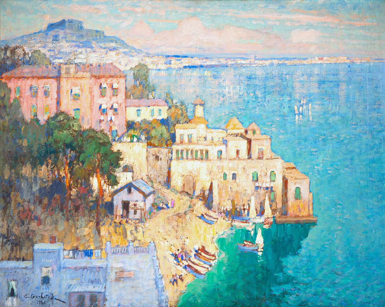 Portofino, 1926 door Konstantin Ivanovich Gorbatov