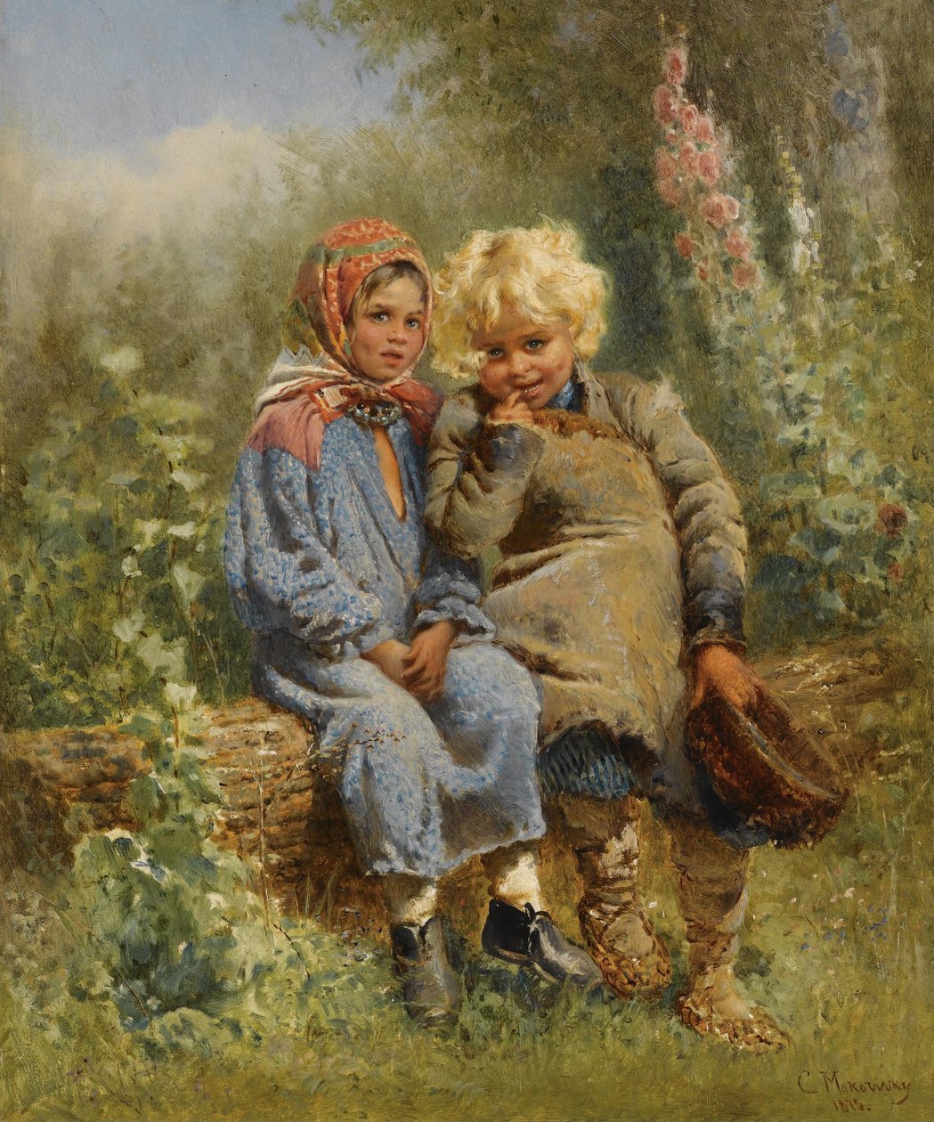 Russisch: "Rustende boerenkinderen" Rustende boerenkinderen door Konstantin Makovsky