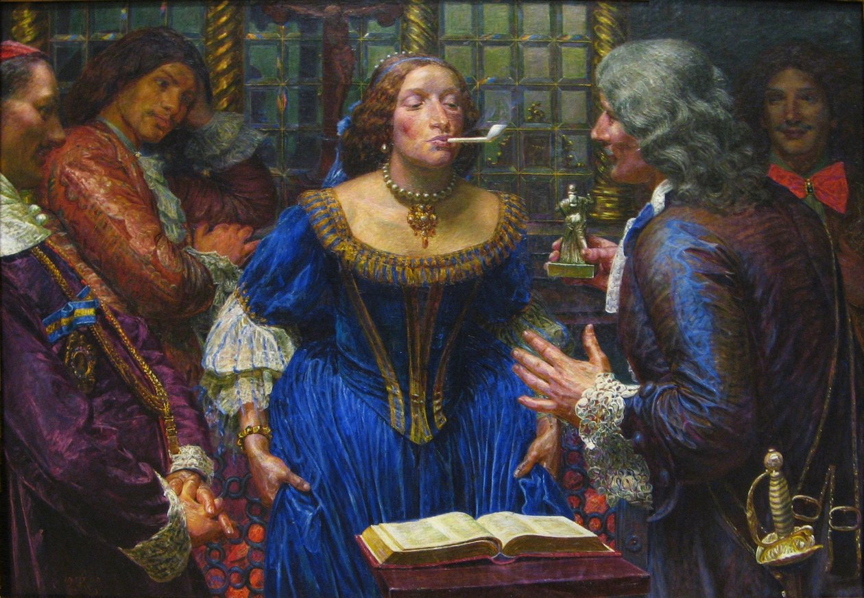 Koningin Christina in Palazzo Corsini door Kristian Zahrtmann