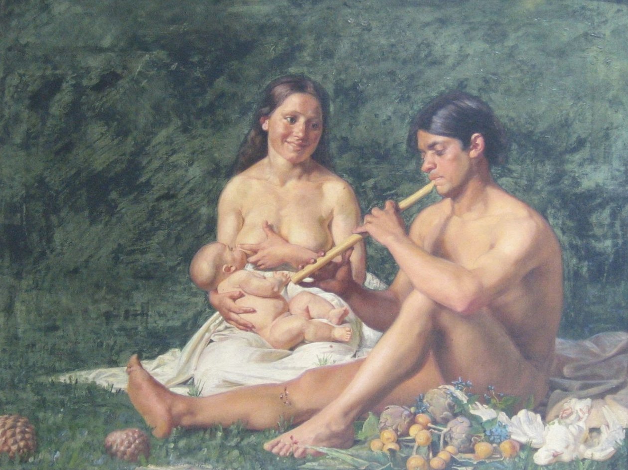Jubal en familie door Kristian Zahrtmann