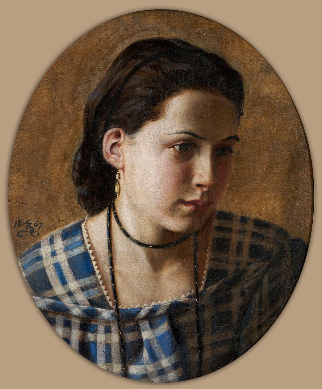 Portret van Vilhelmine Erichsen door Kristian Zahrtmann