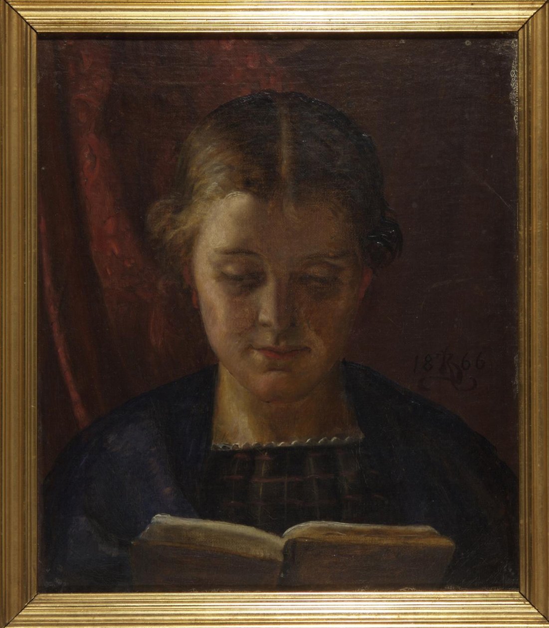 Elisabeth Zahrtmann, de zus van de kunstenaar, lezend door Kristian Zahrtmann