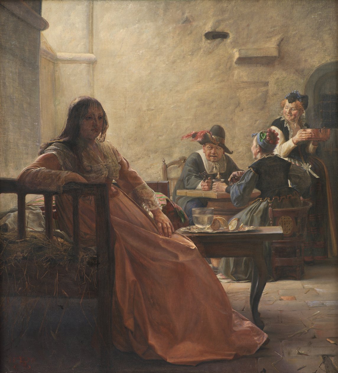 Leonora Christina in de gevangenis door Kristian Zahrtmann