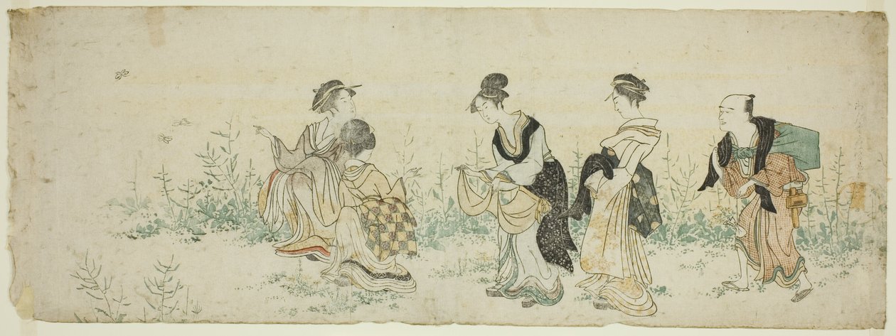 Lente bloemen verzamelen door Kubo Shunman