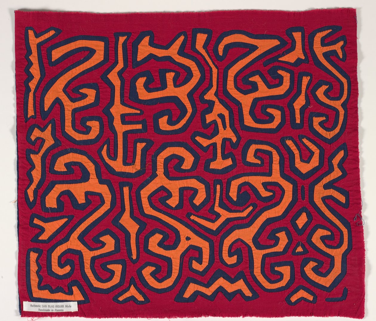 Shirt paneel (mola) (geappliqueerd katoen) door Kuna Indian Culture