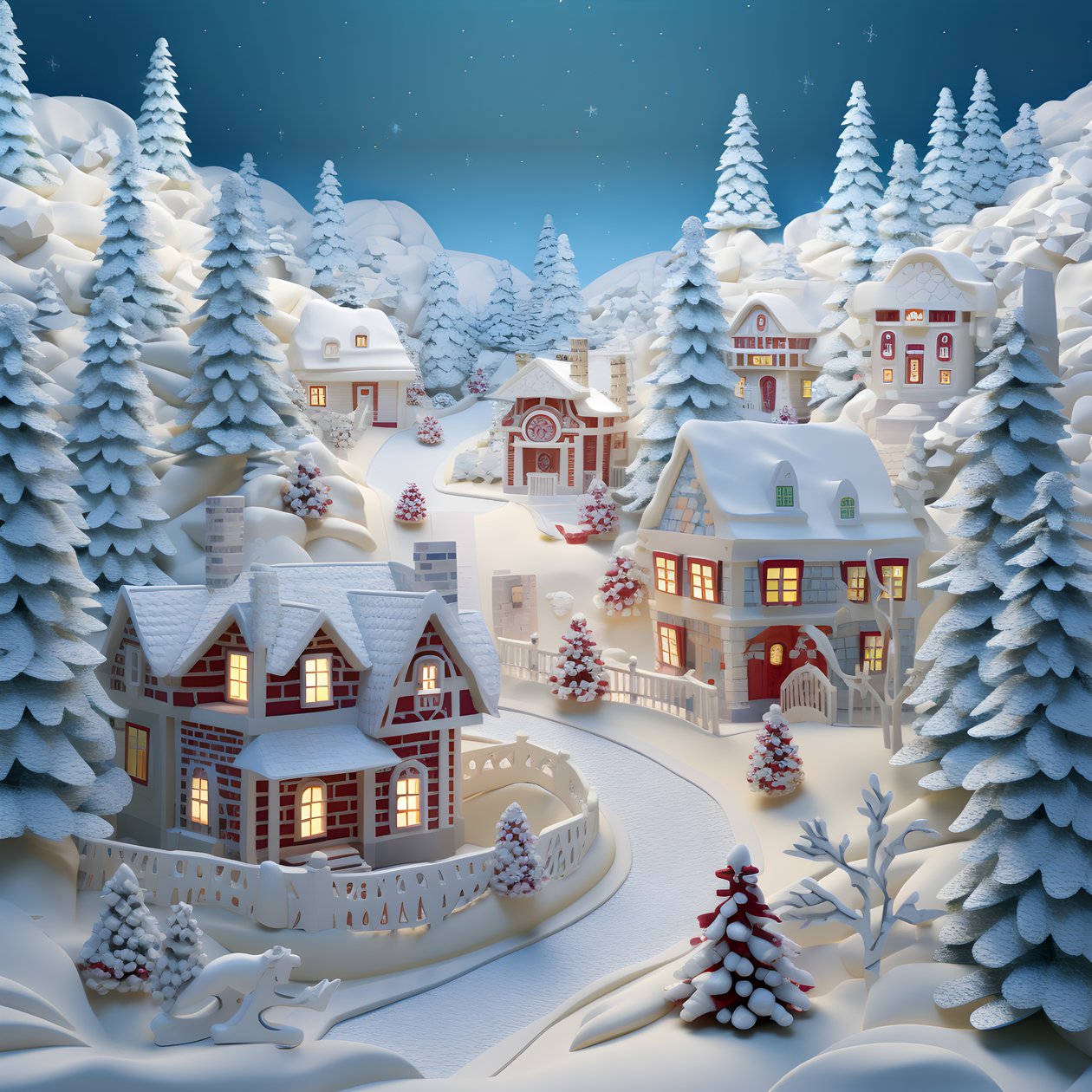 3D Sneeuwerige Kerst 2 door Kurt Heppke