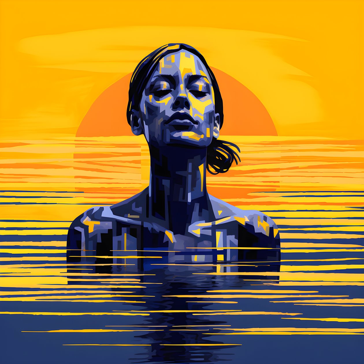 Teleurstelling in de zon, watervrouw 3 door Kurt Heppke