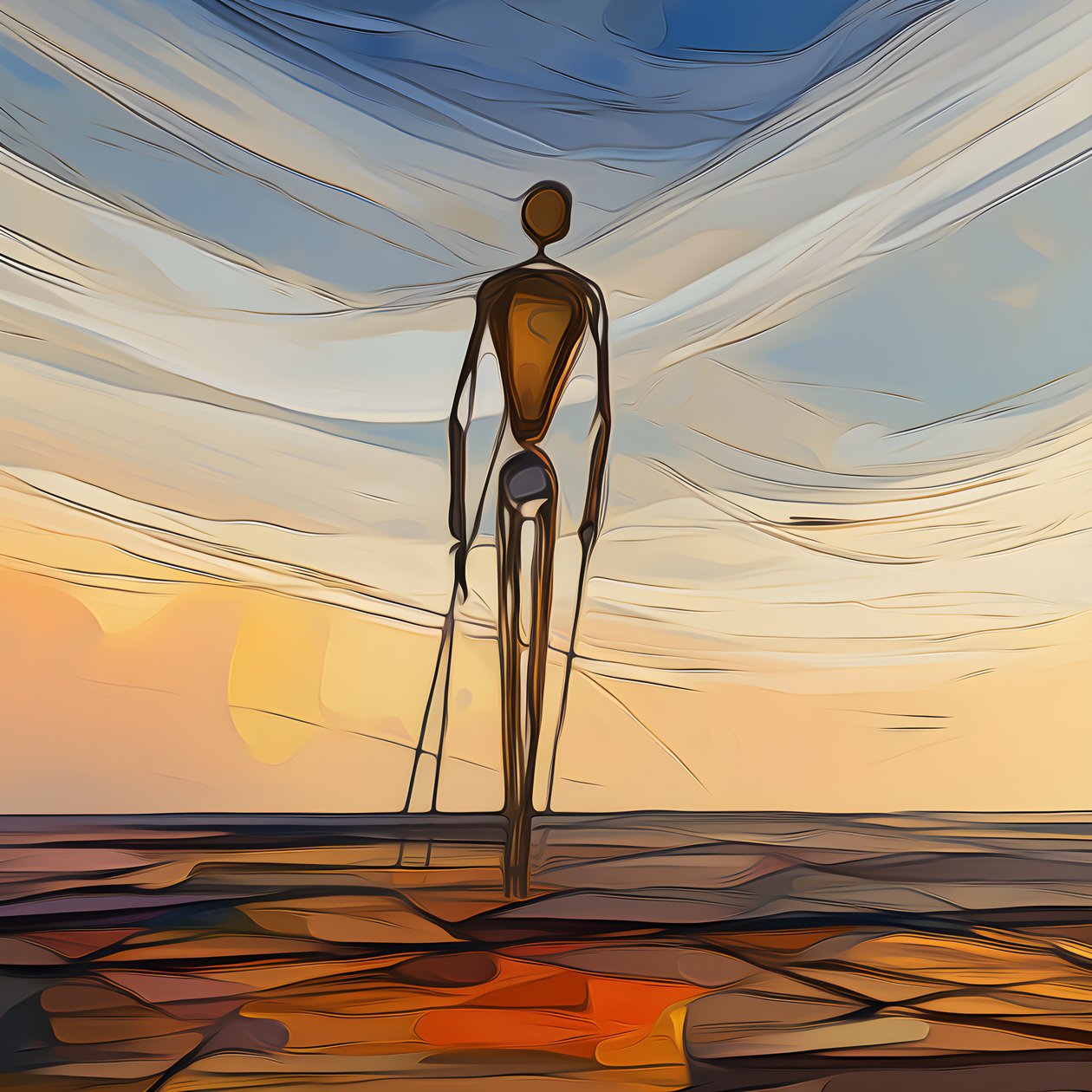 stokfiguur door Kurt Heppke
