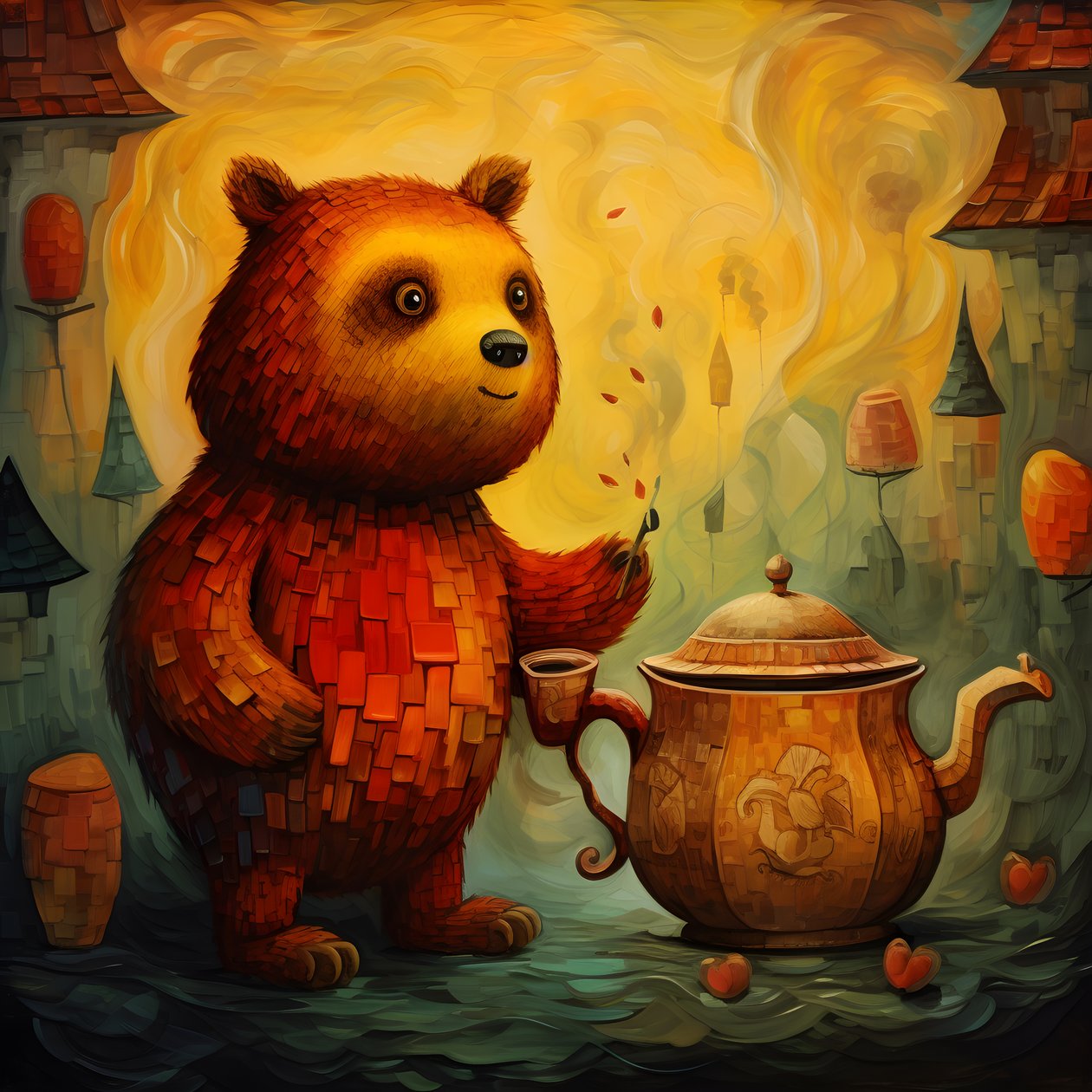 Teddybeer en honingpot 2 door Kurt Heppke