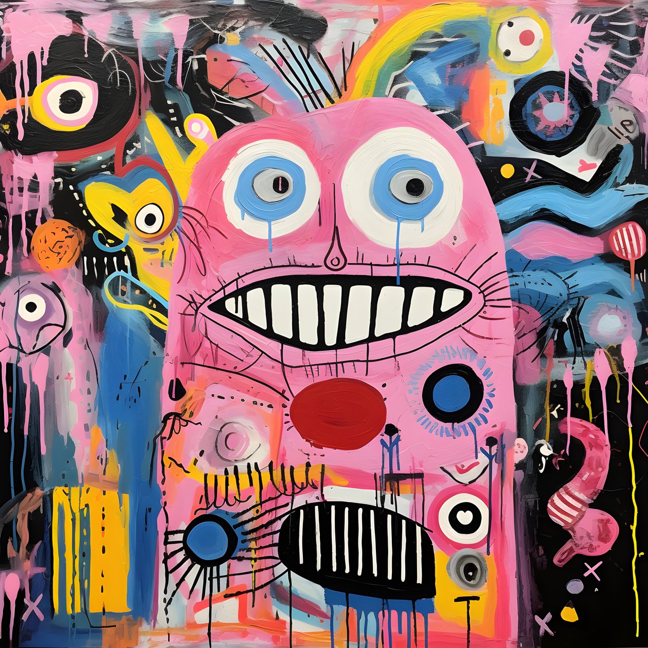 Een luidruchtig acrylschilderij 2 door Kurt Heppke