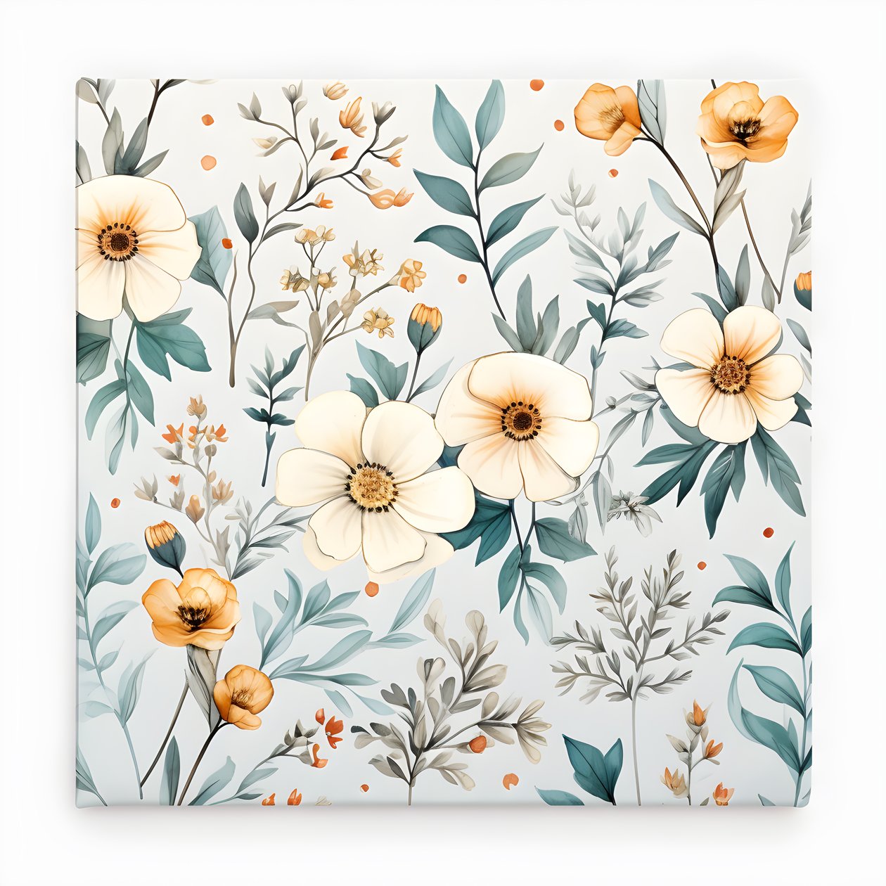 Aquarel boho bloemen wilde bloemen 1 door Kurt Heppke