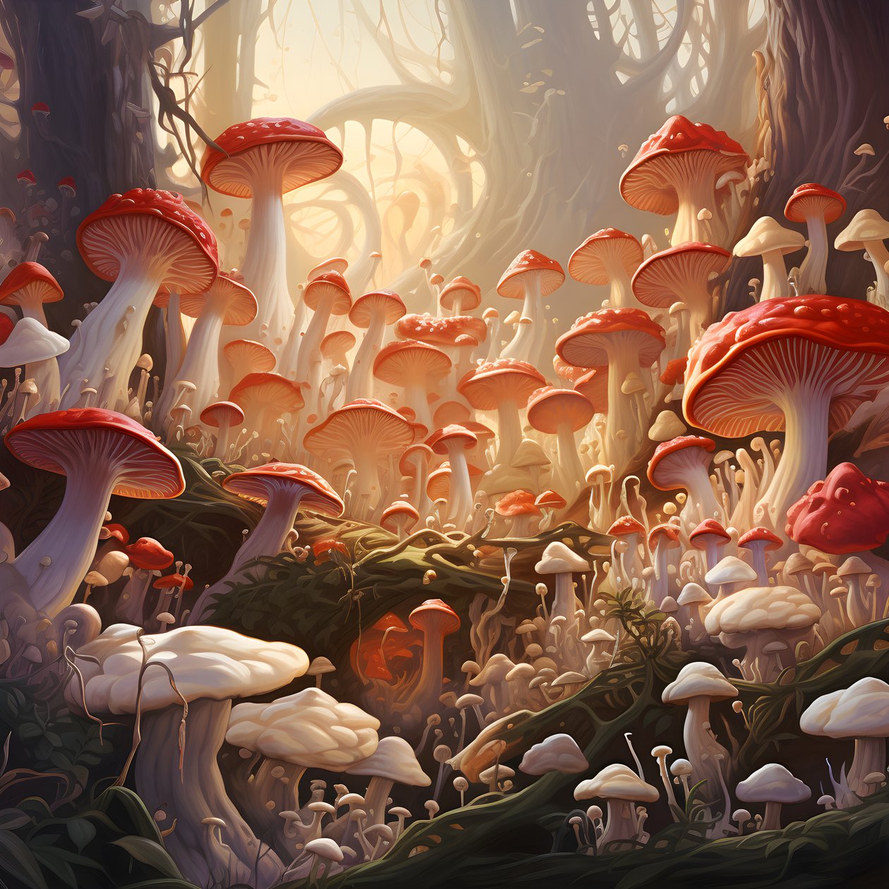 veel veel paddenstoelen door Kurt Heppke