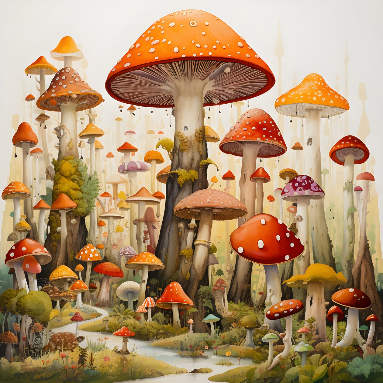 veel veel paddenstoelen door Kurt Heppke