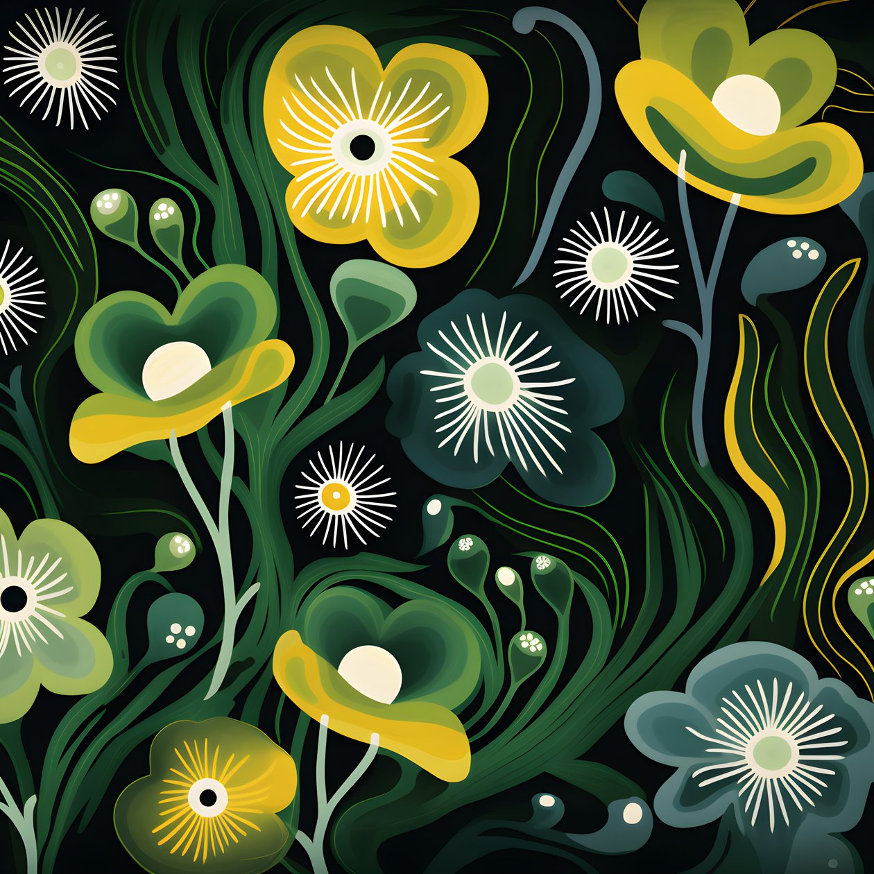Moderne abstracte vormen Marimekko 1 door Kurt Heppke