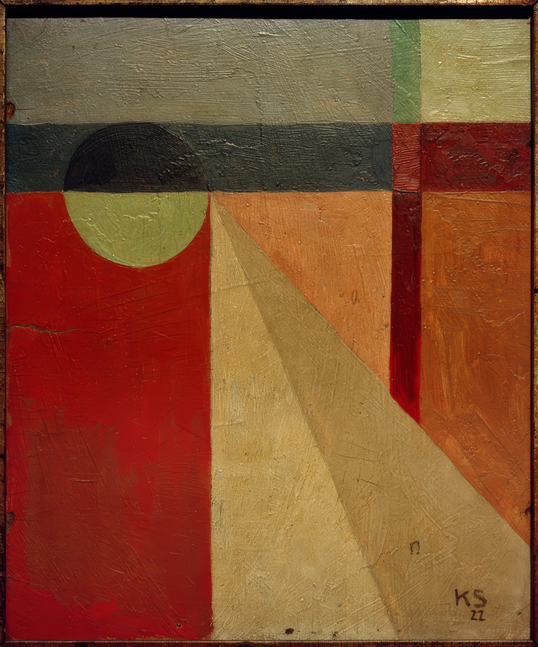 Abstractie 45 / Boljurk door Kurt Schwitters