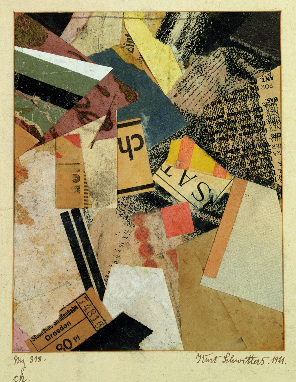 MZ 318 CH. door Kurt Schwitters