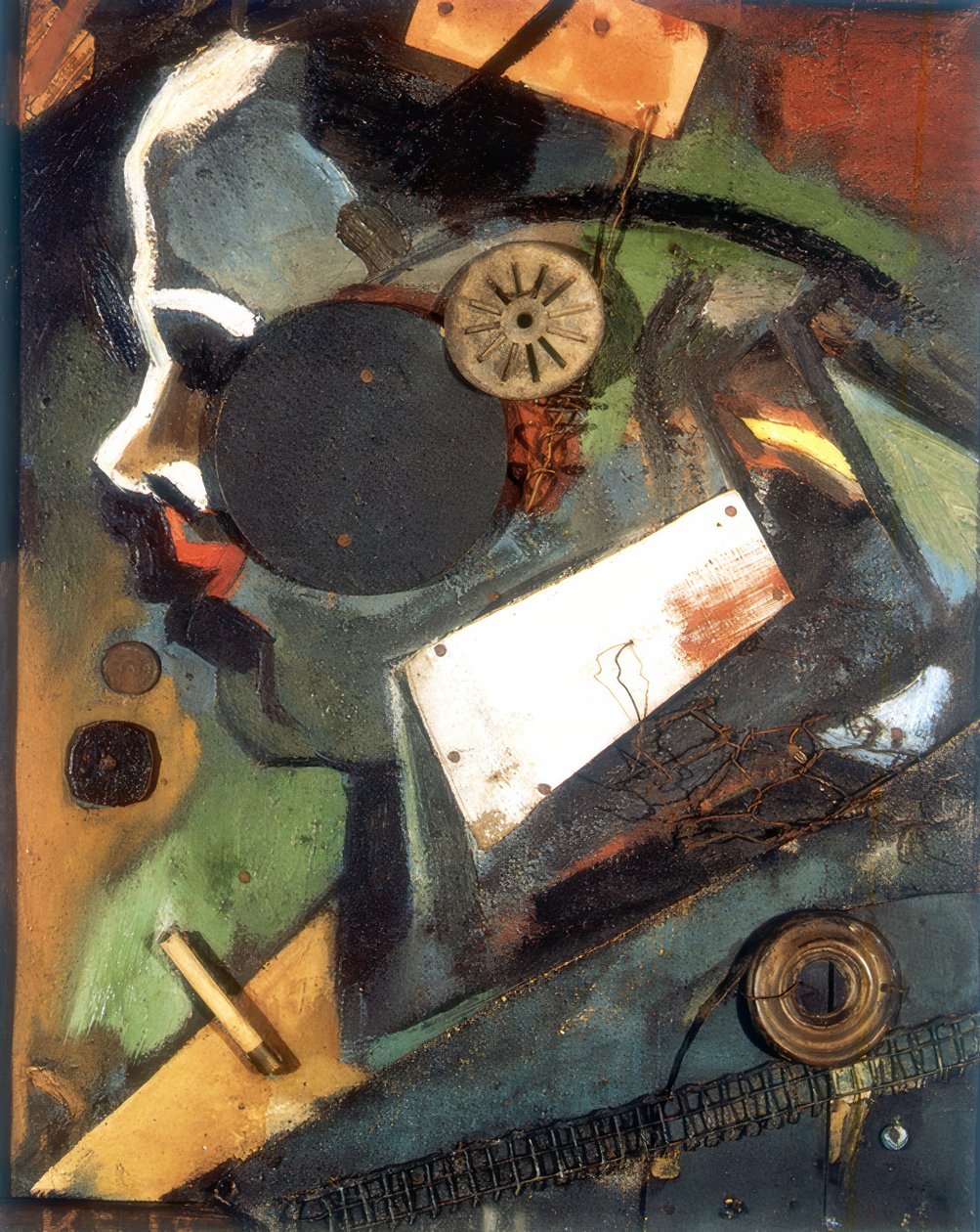 Merzbild 1A (De dokter) door Kurt Schwitters