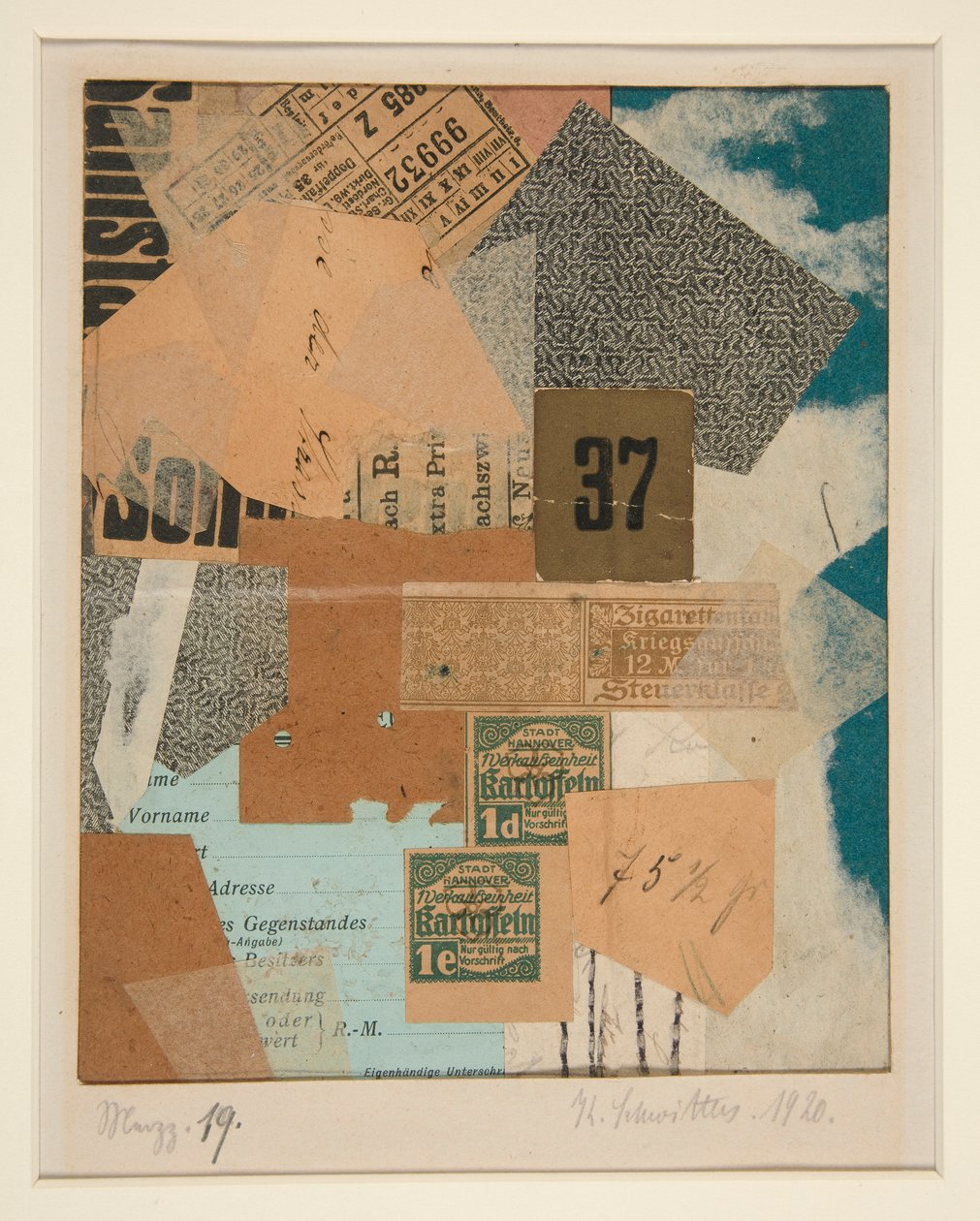 Merzz. 19 door Kurt Schwitters