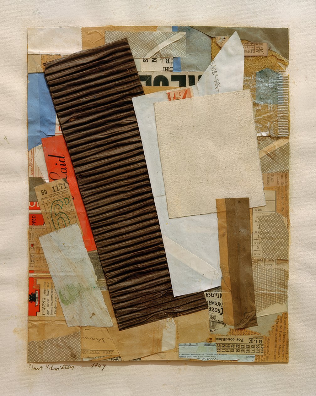 Zonder titel (6 D) door Kurt Schwitters
