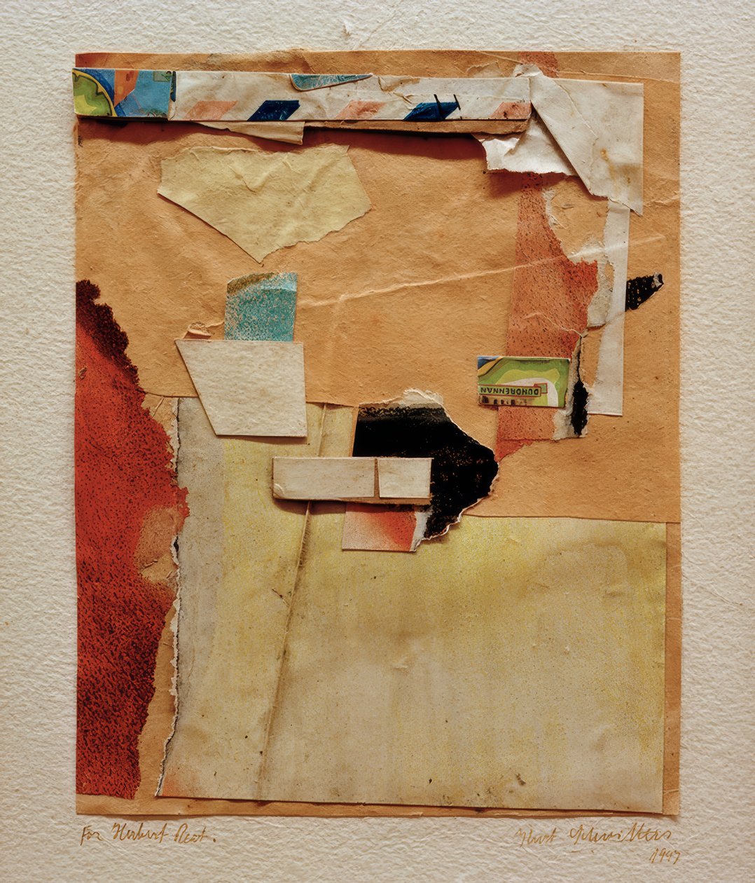 Zonder Titel (Voor Herbert Read) door Kurt Schwitters