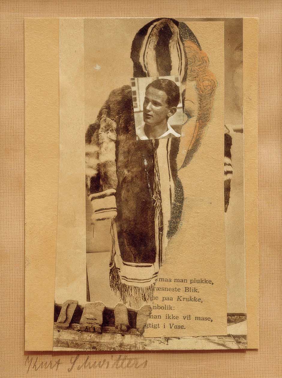 Zonder titel (paa Krukke) door Kurt Schwitters