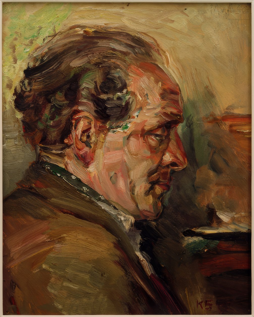 Portret van de Beeldhouwer Charoux door Kurt Schwitters