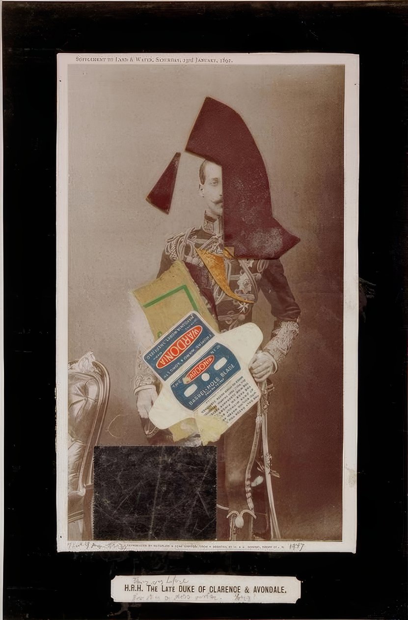 De overleden hertog van Clarence en Avondale door Kurt Schwitters