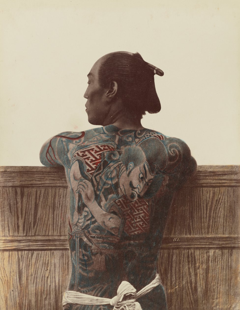 Japanse Tatoeage, ca. 1880 door Kusakabe Kimbei