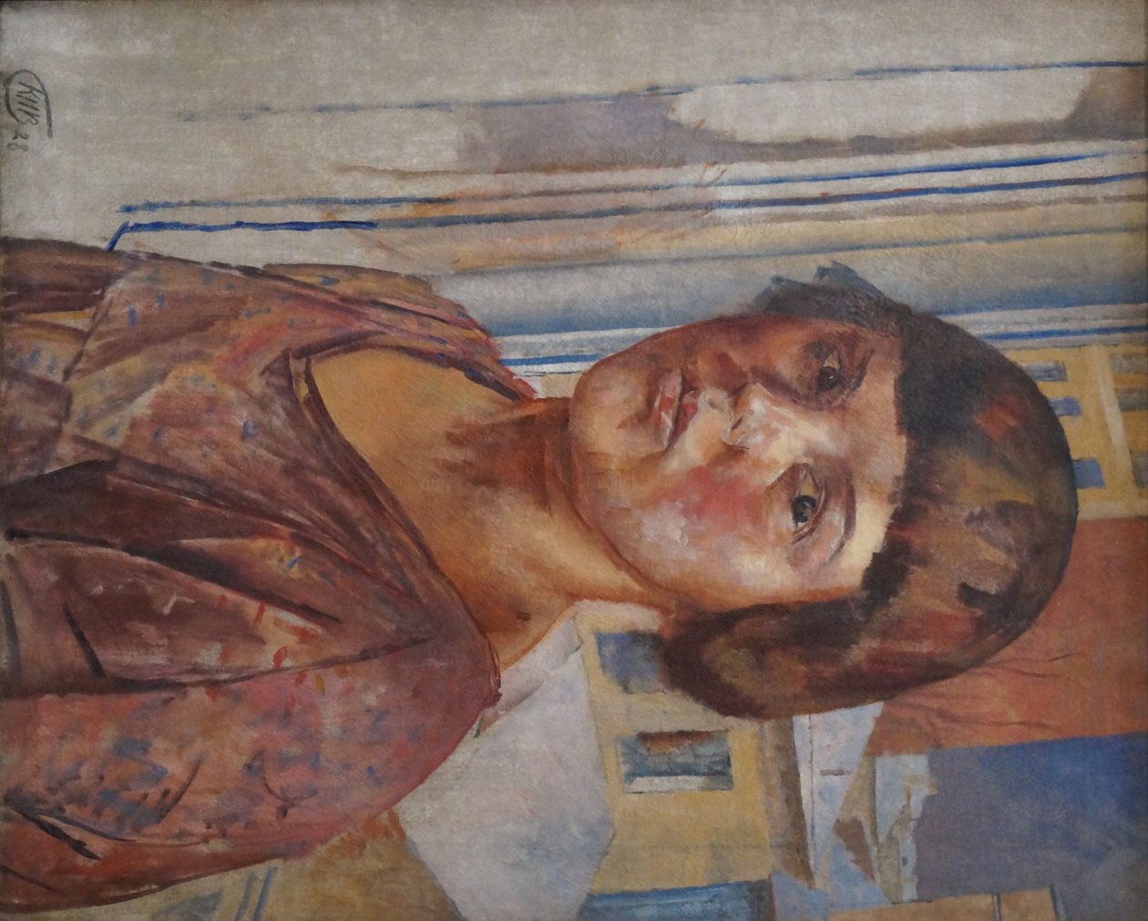 Portret van Irina Mstislavsky (1928) door Kuzma Petrov Vodkin