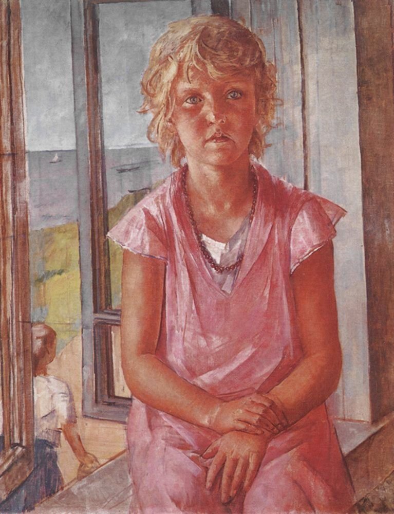 Dochter van de visser door Kuzma Petrov Vodkin