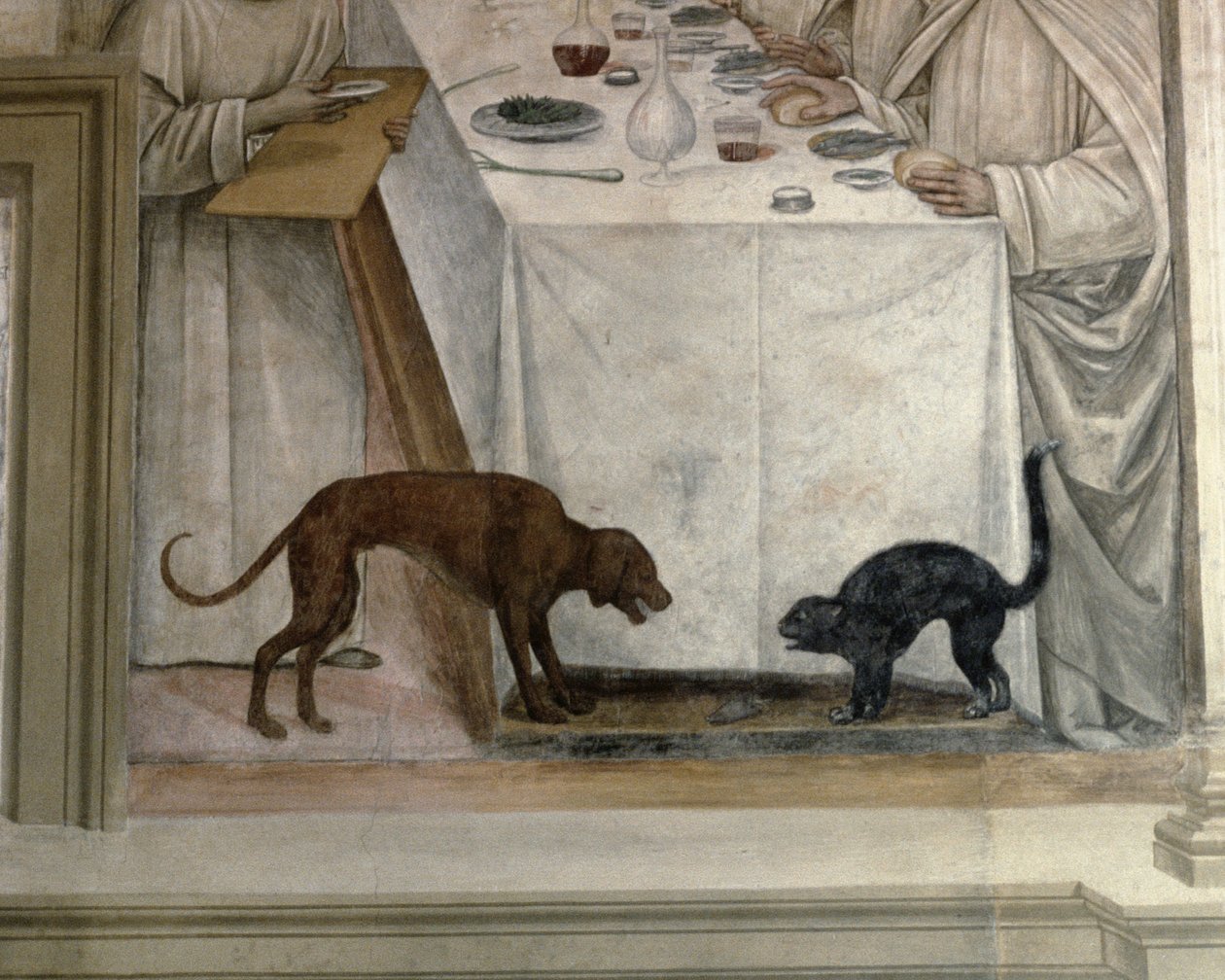 Het leven van St. Benedictus (detail) door L. and Sodoma, G. Signorelli