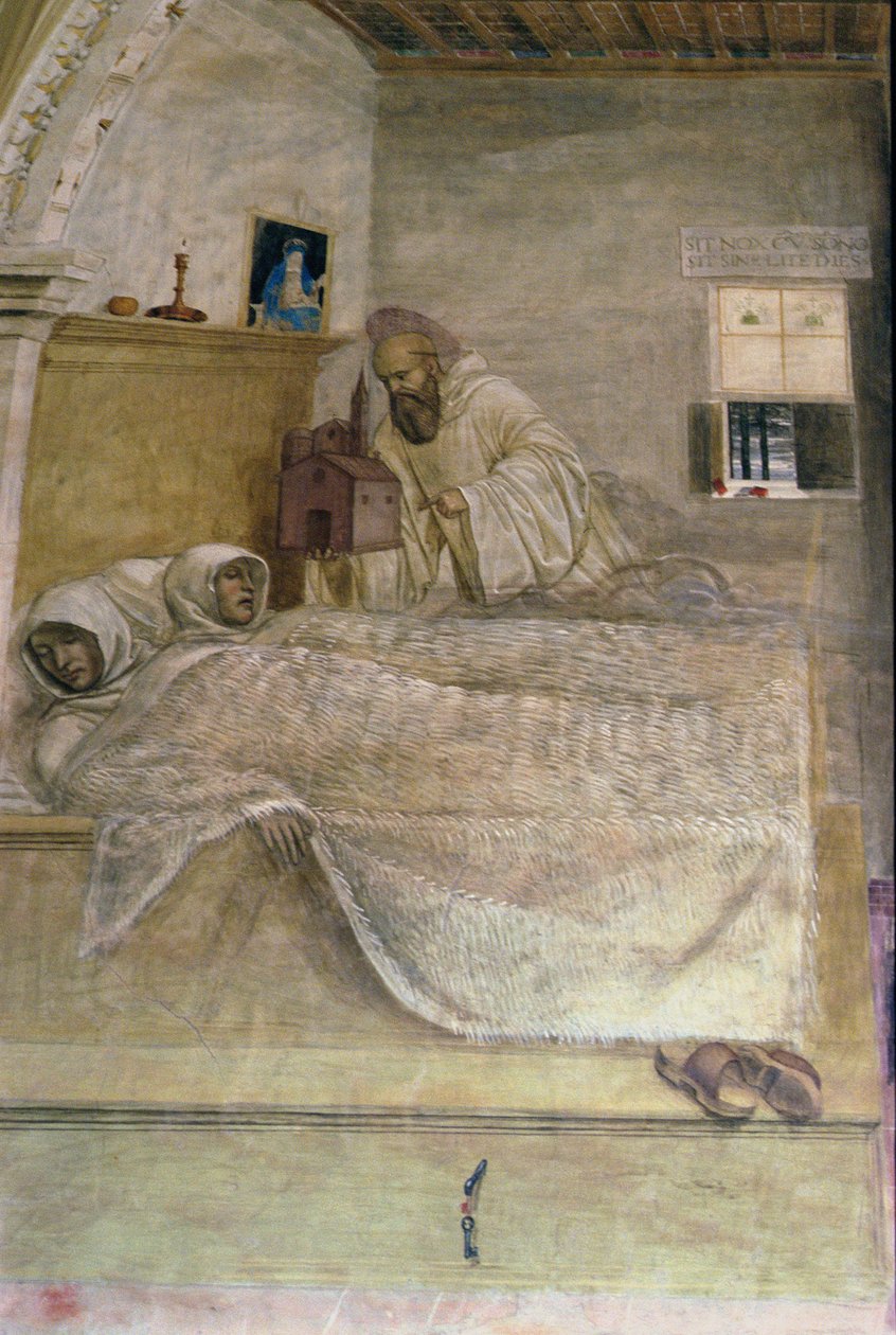 Het Leven van St. Benedictus (detail) door L. and Sodoma, G. Signorelli