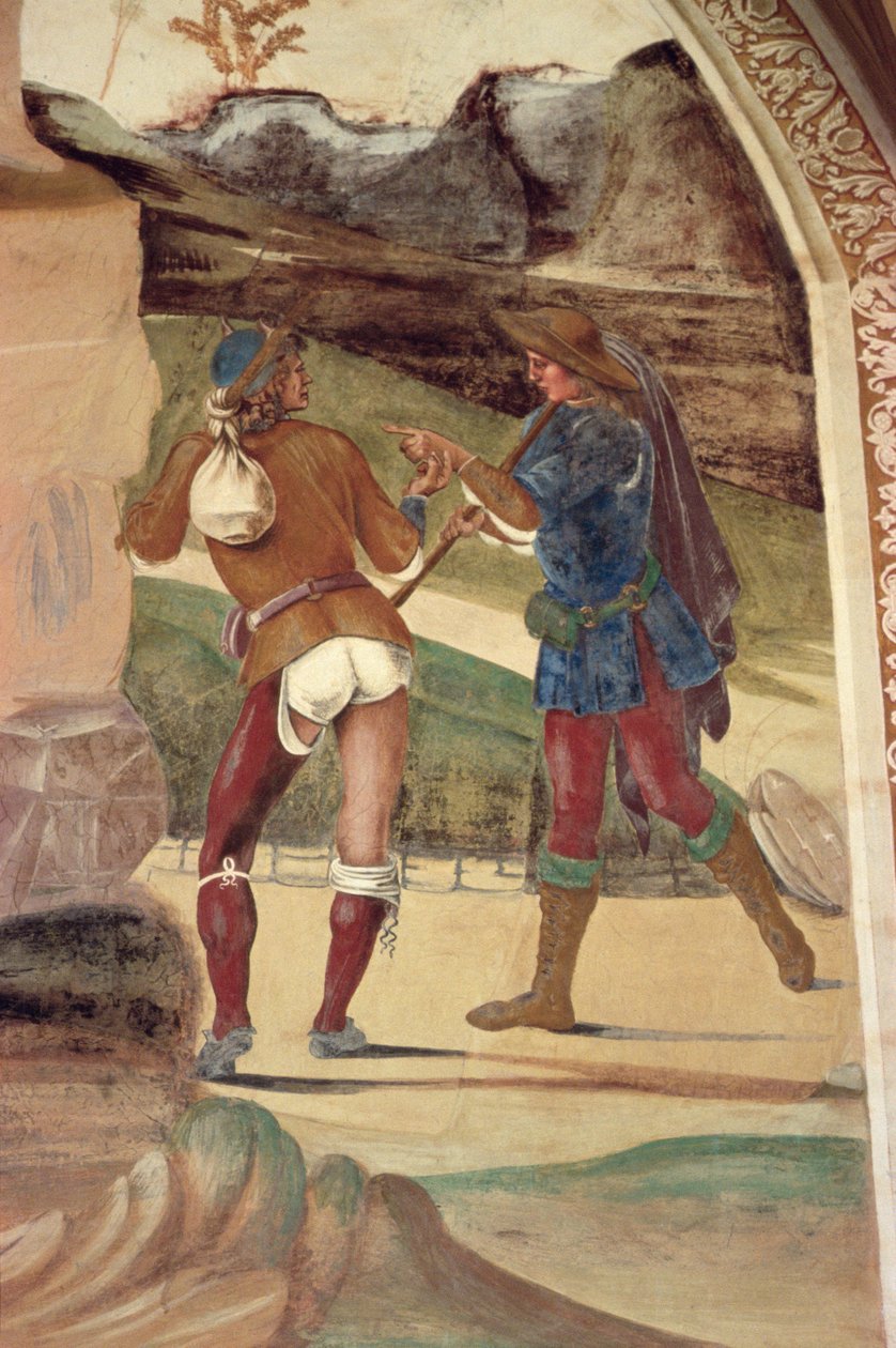 Het leven van St. Benedictus (detail) door L. and Sodoma, G. Signorelli