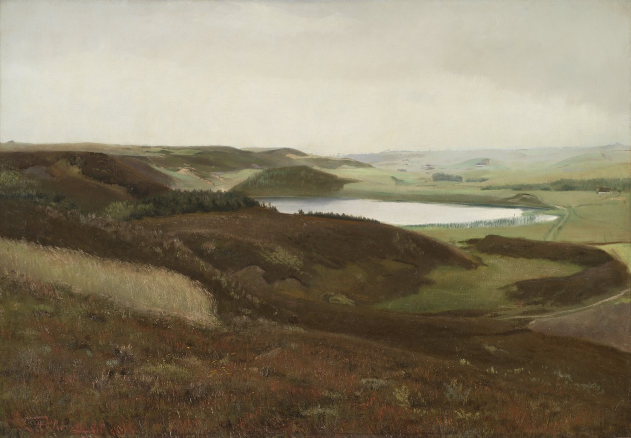 Een Landschap bij Bryrup, Jutland door Laurits Andersen Ring