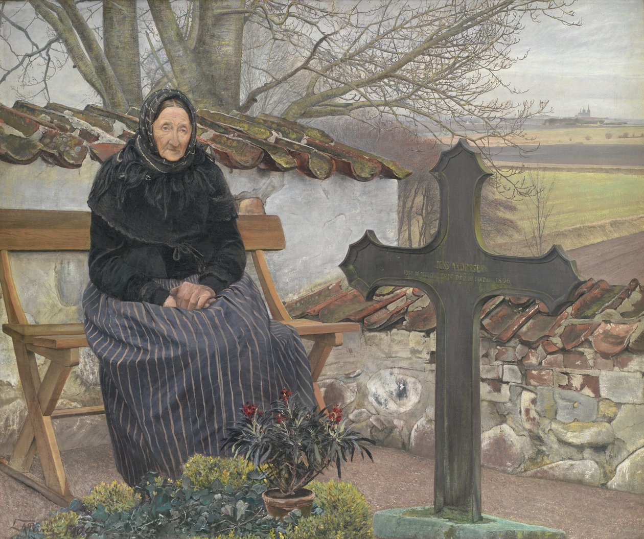 Kerkhof in Fløng door Laurits Andersen Ring