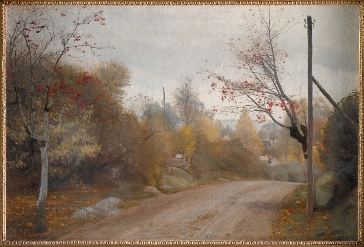 De weg bij Mogenstrup, Zeeland. Herfst door Laurits Andersen Ring