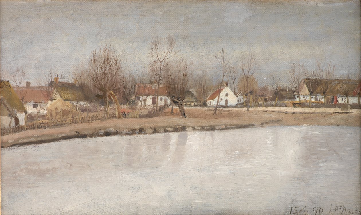 De dorpsvijver in Ring, Zeeland door Laurits Andersen Ring