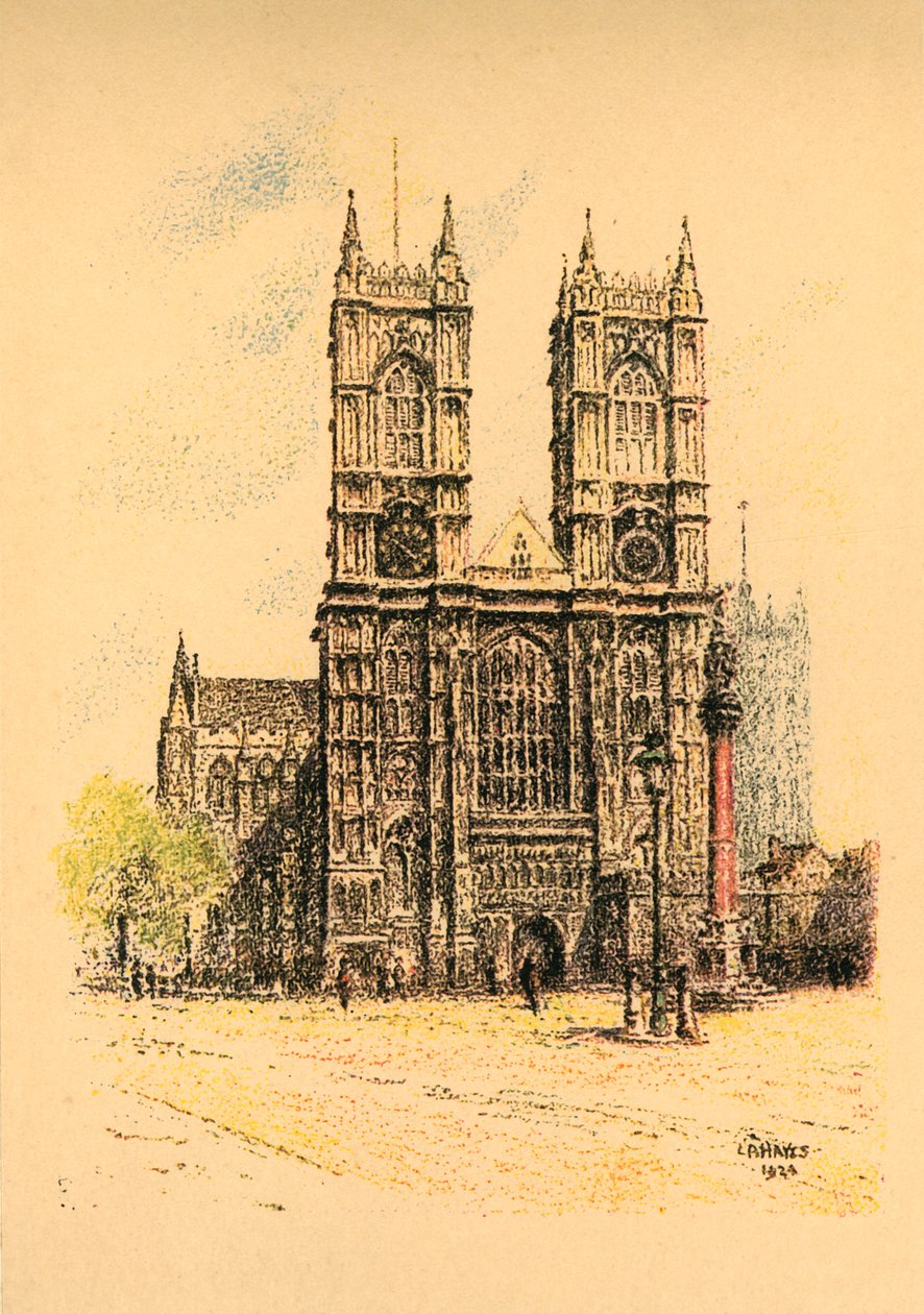 Westminster Abbey, 1924 door L. A. Hayes