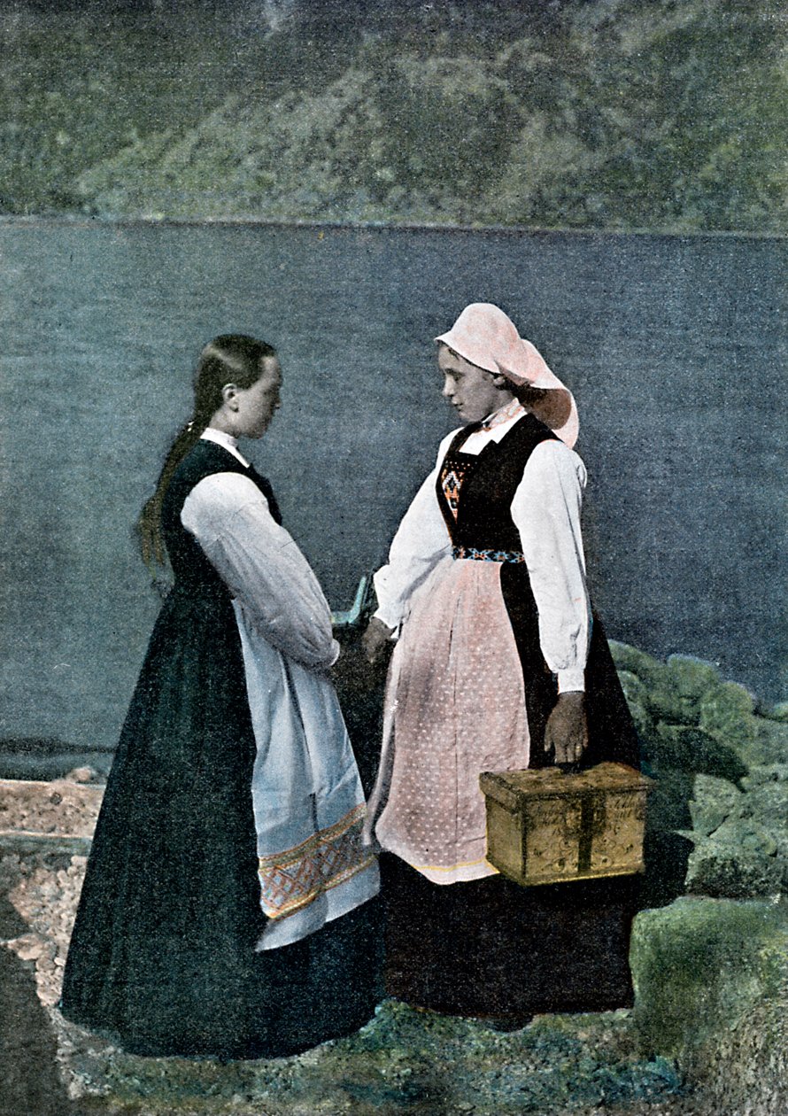 Postbode, Sognafjorden, Noorwegen, ca. 1890 door L Boulanger