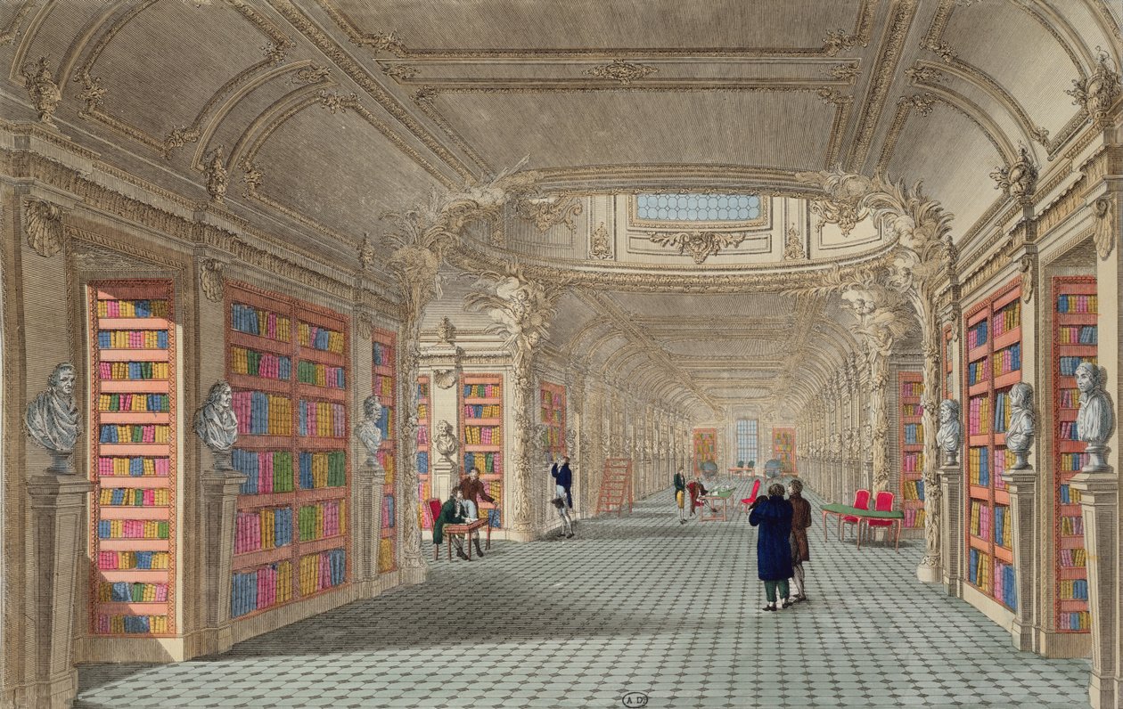 Bibliotheek van het Pantheon, ca. 1800 door La Gardette