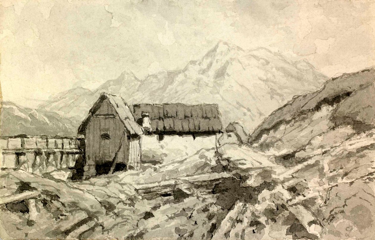 Landschap met molen door Ladislav Benesch